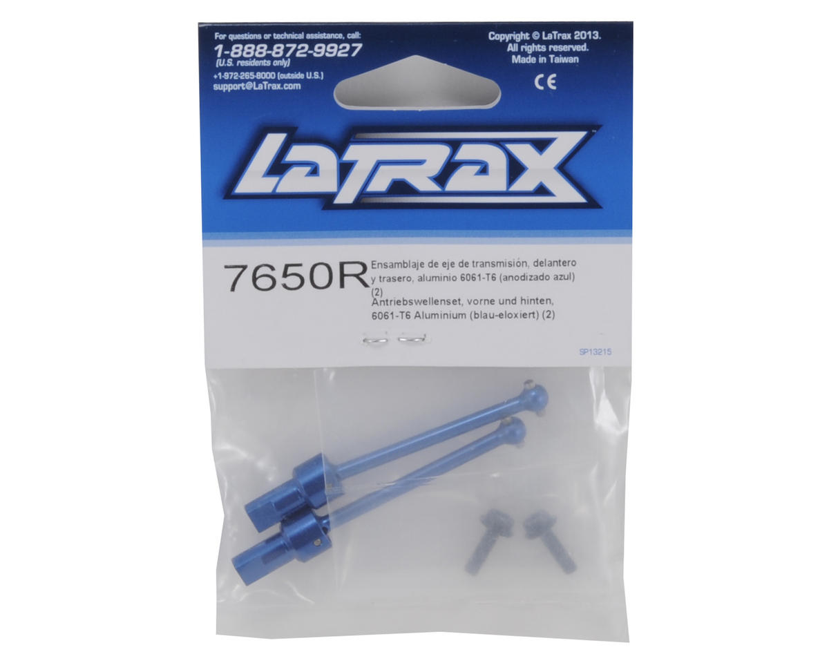 Traxxas LaTrax Aluminum Front/Rear Driveshaft (2) (Blue) 7650r