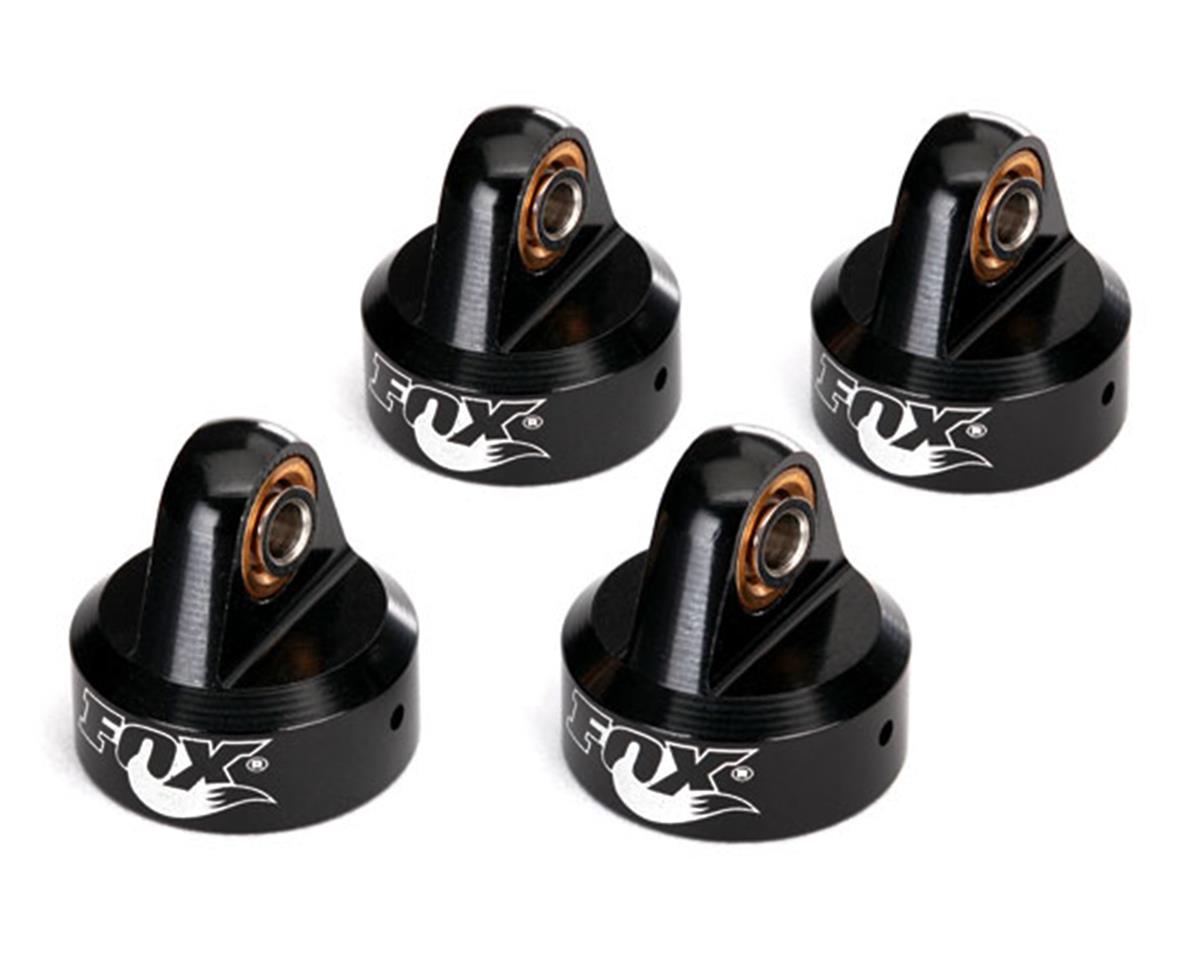 Traxxas Unlimited Desert Racer, Aluminum "Fox" Shock Caps (Black) (4) 8456