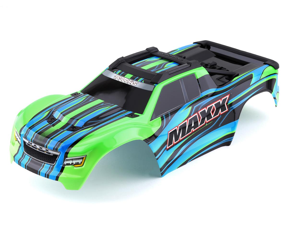 Traxxas Maxx, VERSION 1,  Pre-Painted Monster Truck Body (Green) 8911G