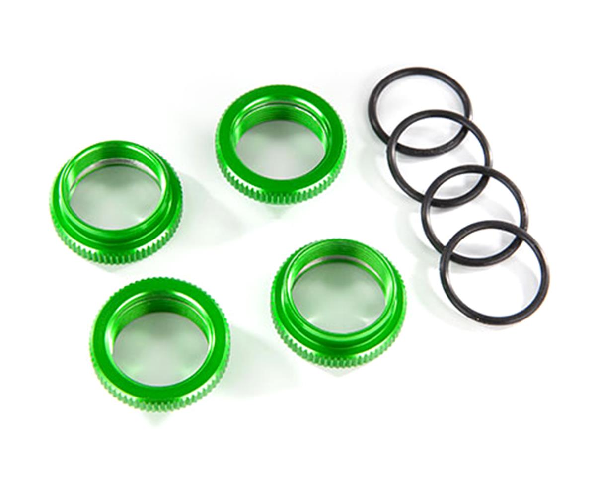 Traxxas GT-Maxx Aluminum Spring Retainer (Green) (4) 8968g