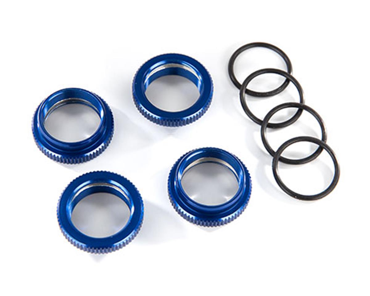 Traxxas GT-Maxx Aluminum Spring Retainer (Blue) (4) 8968X