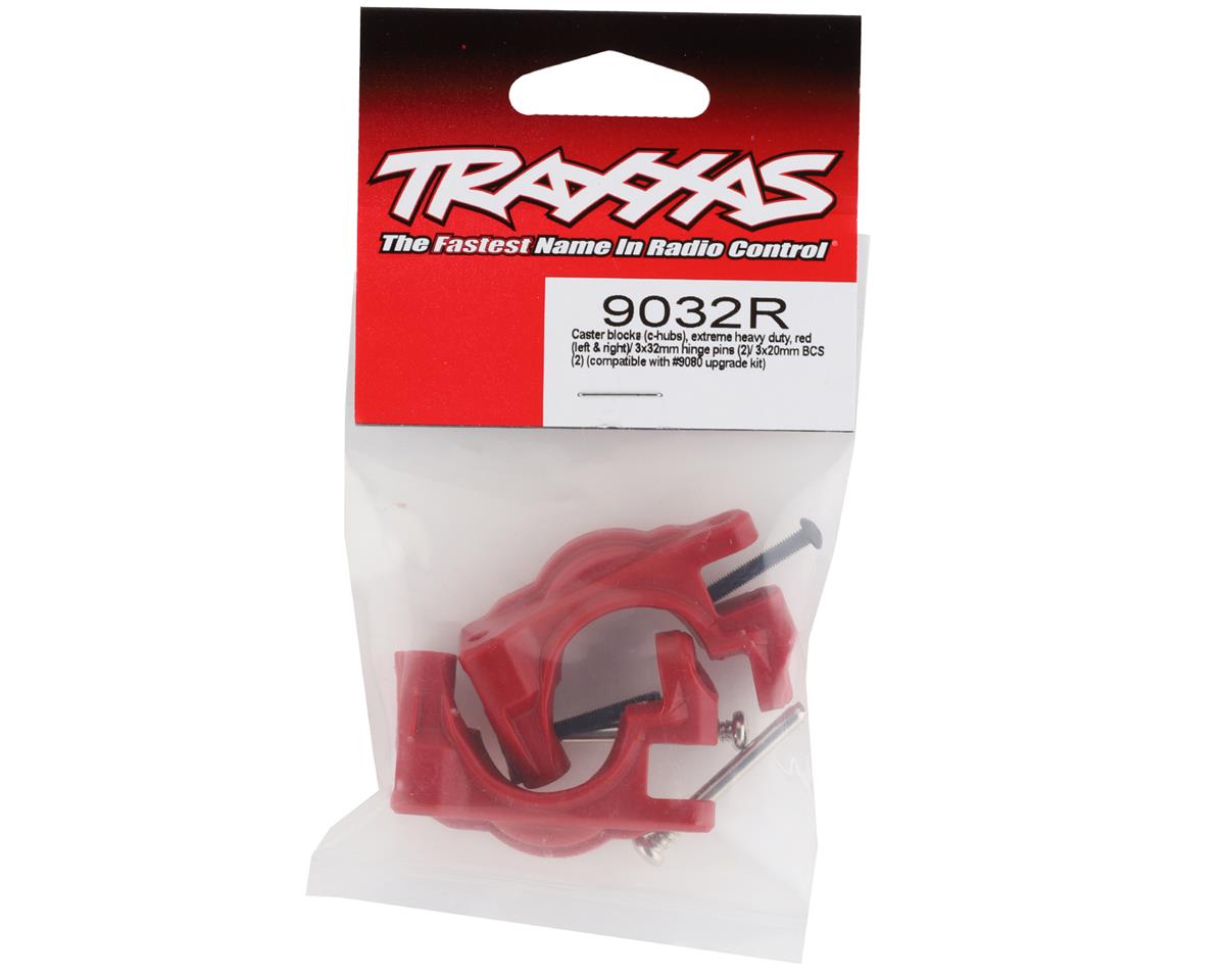 Traxxas Hoss/Rustler/Slash 4x4 Extreme Heavy Duty Caster Blocks (Red) (2) 9032R