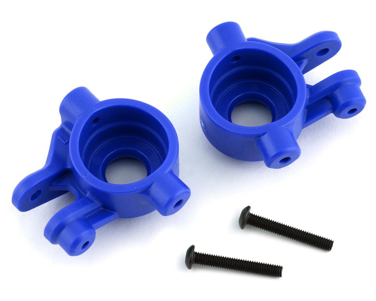 Traxxas Hoss/Rustler/Slash 4x4 Extreme Heavy Duty Steering Blocks (Blue) (2) 9037X