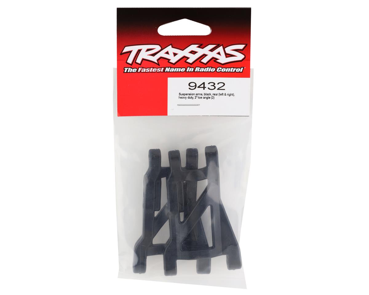 Traxxas Drag Slash Rear Heavy Duty Suspension Arms (Black) (2) (2° Toe-In) 9432