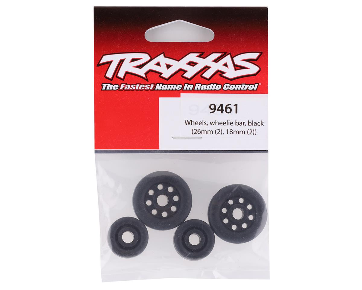 Traxxas Drag Slash Wheelie Bar Wheels (Black) 9461