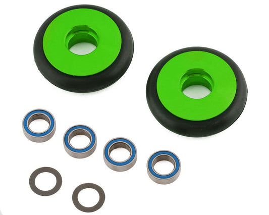 Traxxas Bandit/Rustler/Stampede 2WD Aluminum Wheelie Bar Wheels (Green) (2) 9461G