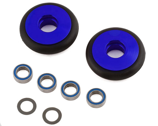 Traxxas Bandit/Rustler/Stampede 2WD Aluminum Wheelie Bar Wheels (Blue) (2) 9461X