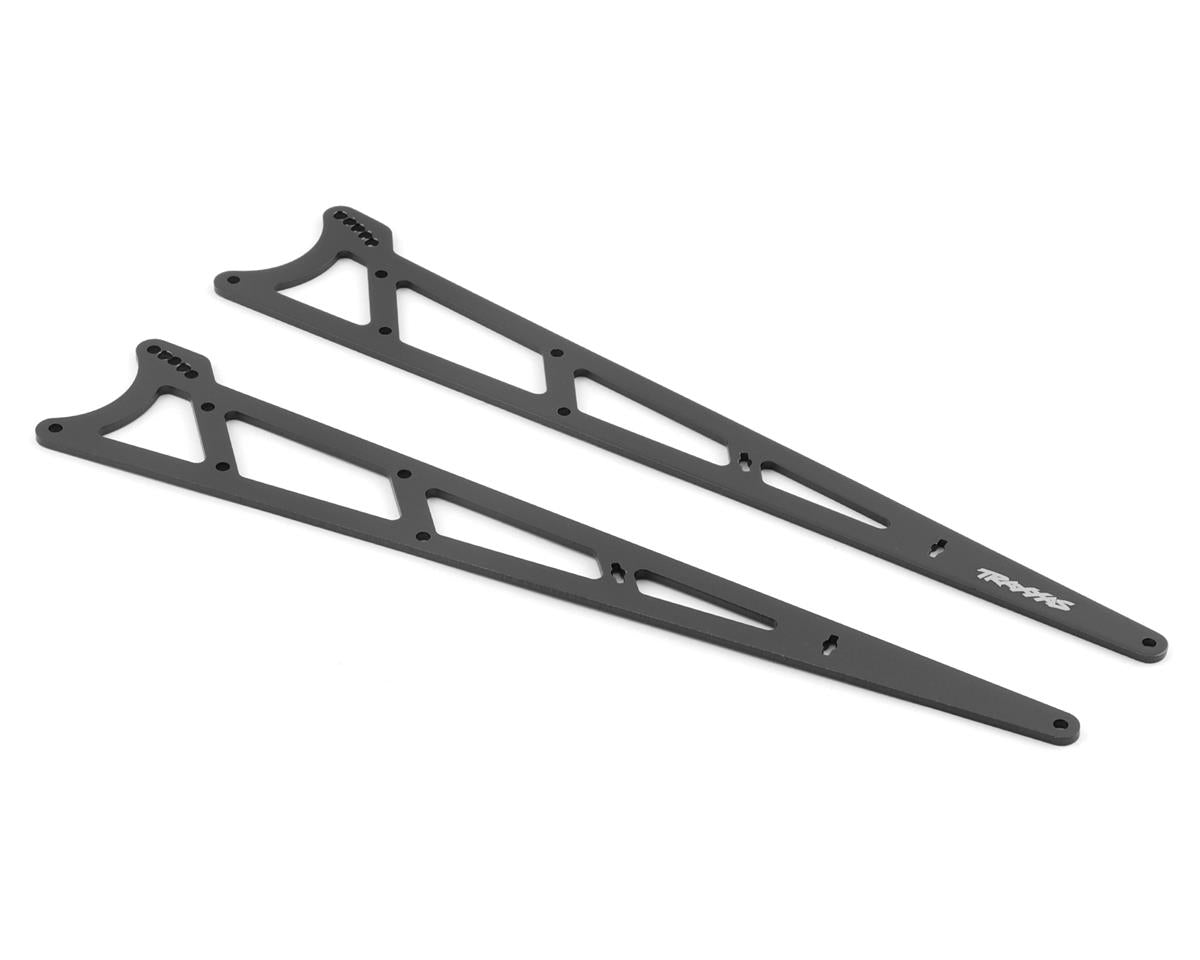 Traxxas Aluminum Wheelie Bar Side Plates (Charcoal Grey) (2) 9462