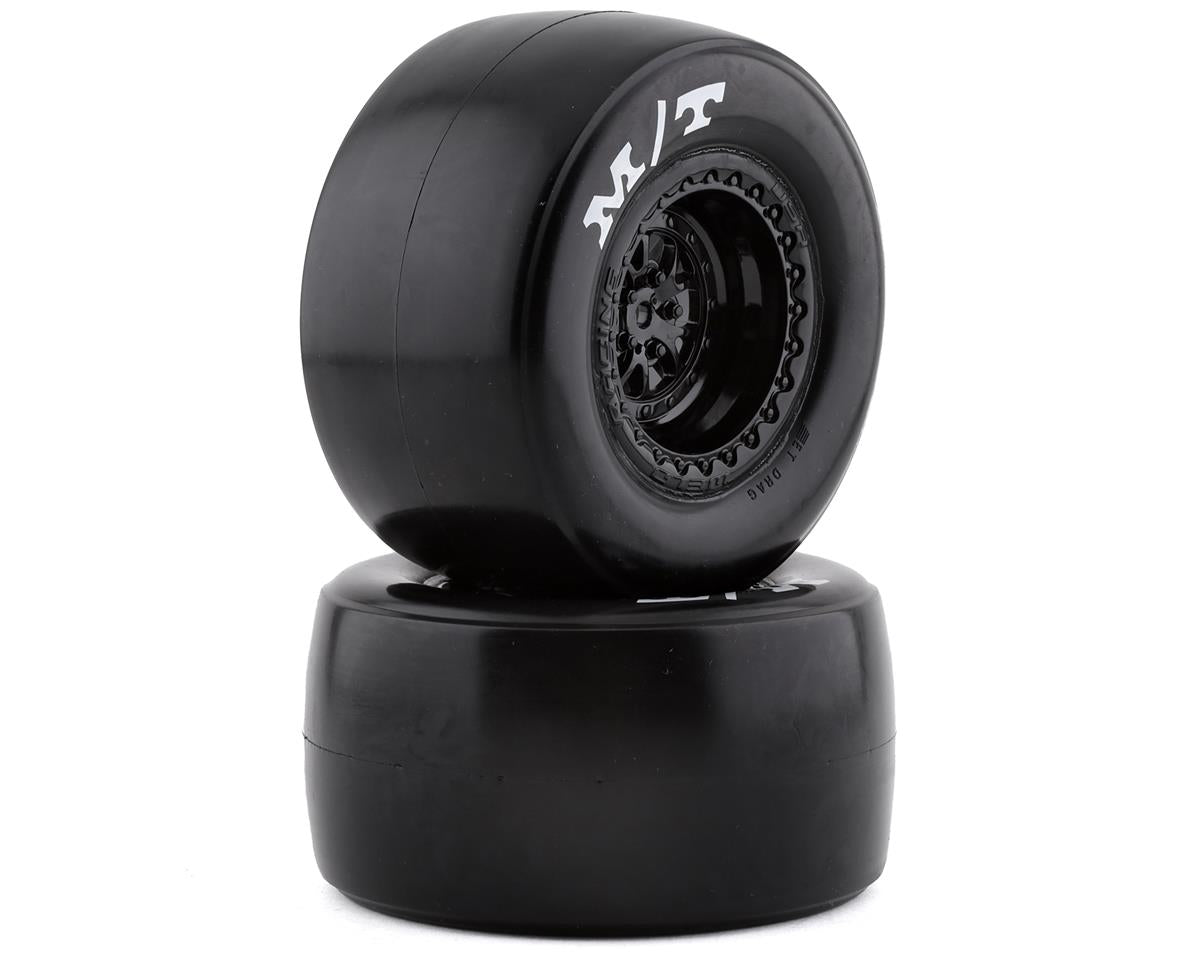 Traxxas Drag Slash Rear Pre-Mounted Tires (Gloss Black) (2) w/Weld Wheels & 12mm Hex 9475