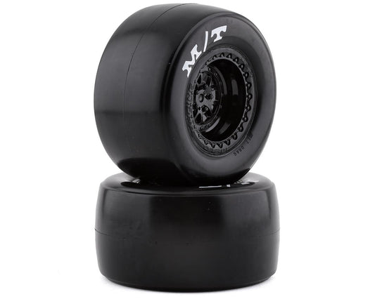 Traxxas Drag Slash Rear Pre-Mounted Tires (Gloss Black) (2) w/Weld Wheels & 12mm Hex 9475