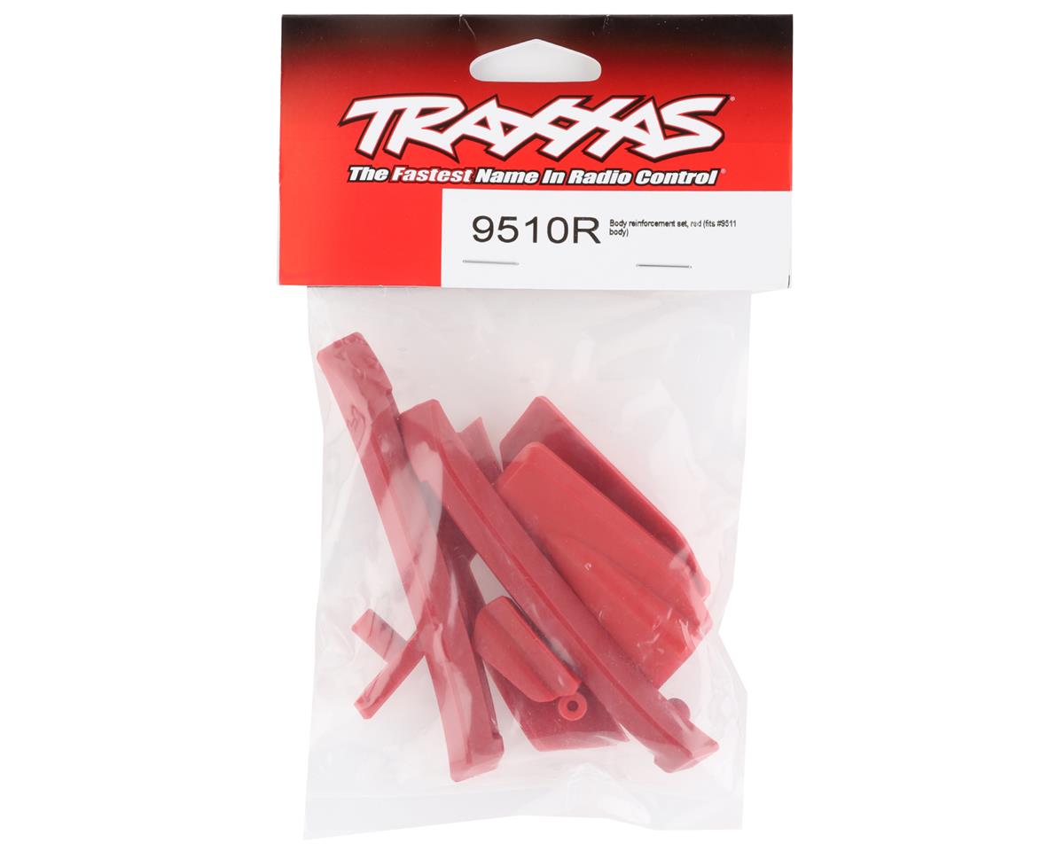 Traxxas Sledge Body Roof Skid Pads (Red) 9510R