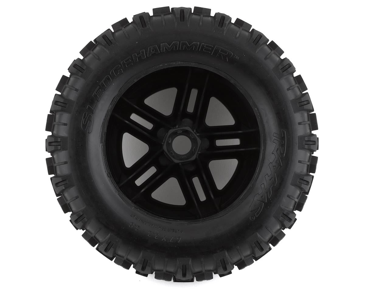 Traxxas Sledge Pre-Mounted 3.8" Sledgehammer Tires (Black) (2) w/17mm Hex  9672