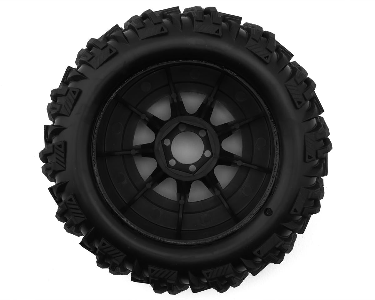 UpGrade RC Dirt Claw 2.2" Pre-Mounted BELTED Tires for Traxxas® Mini Maxx® & Mini XRT® (2) UPG-10013
