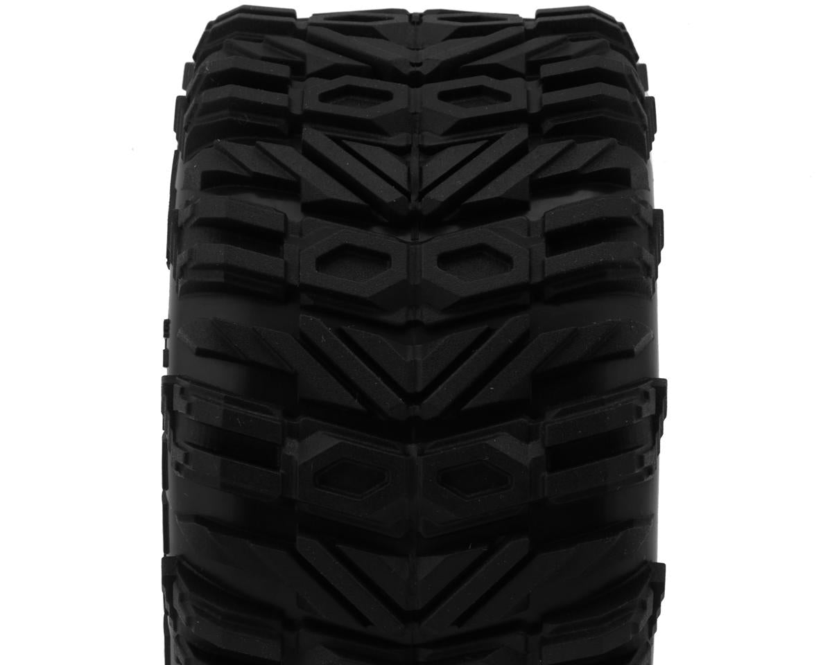 UpGrade RC Dirt Claw 2.2" Pre-Mounted BELTED Tires for Traxxas® Mini Maxx® & Mini XRT® (2) UPG-10013