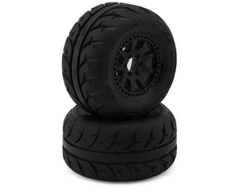 UpGrade RC Street Radials 2.2" Pre-Mounted On-Road Tires for Traxxas® Mini Maxx® & Mini XRT® (2) UPG-10014