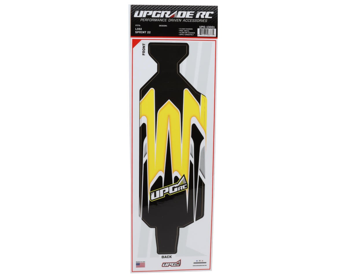 UpGrade RC "Velocity" Graphic Set for Losi® 22S™ Sprint Car (Yellow) UPG-14295