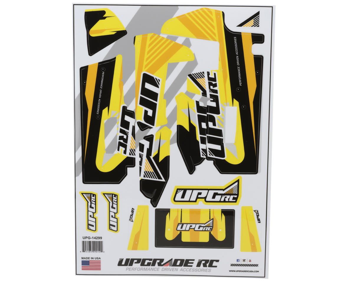 UpGrade RC "Vector" Graphic Set for Losi® 22S™ Sprint Car (Yellow) UPG-14299