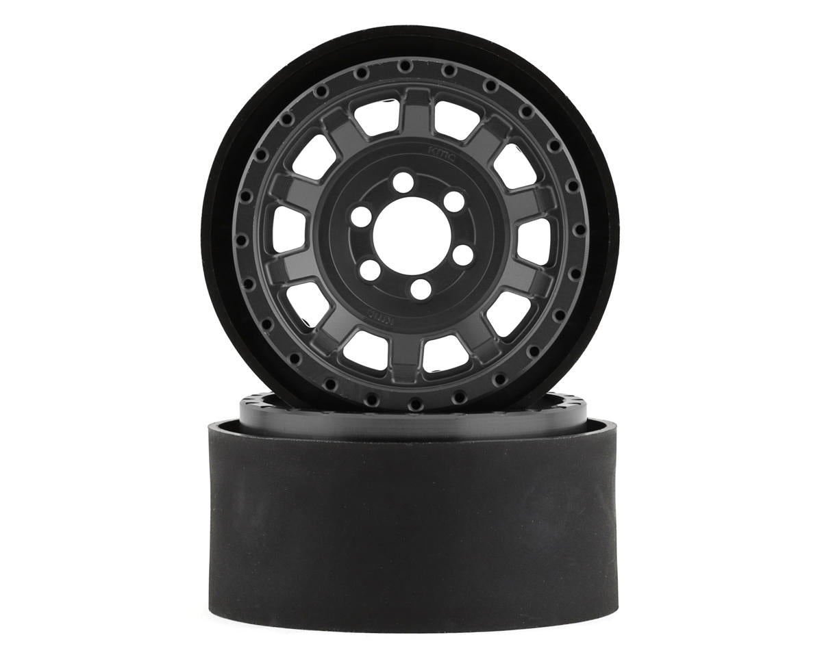Vanquish Products KMC KM236 Tank 2.2" Beadlock Crawler Wheels (Grey) (2) VPS08703