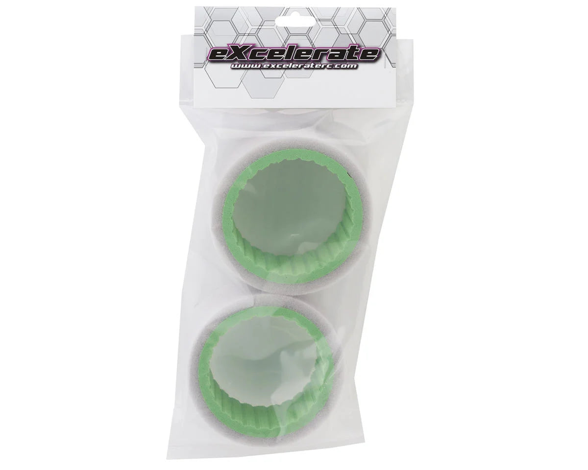 eXcelerate Pro Foam 2-Stage Short Course Drag Racing Inserts (2) (Green) XCE-0016-GN