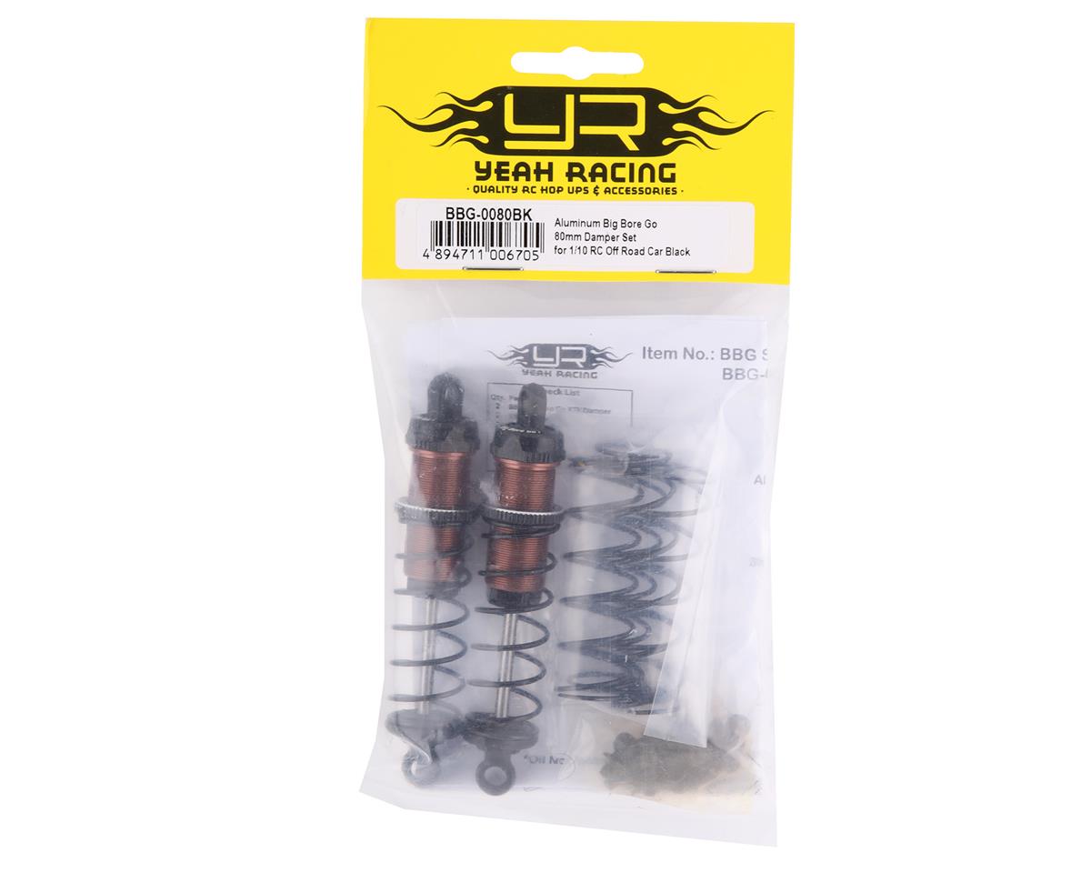 Yeah Racing Aluminum Go Big Bore Off-Road Shocks (BK) (2) (80mm) BBG-0080BK