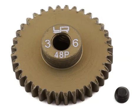 Yeah Racing 48P Hard Coated Aluminum Pinion Gear (36T) (3.17mm Bore) MG-48036