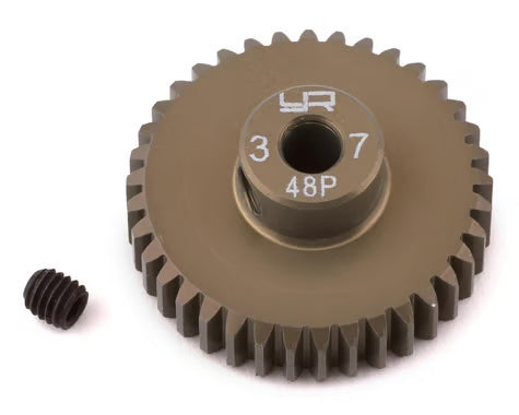 Yeah Racing 48P Hard Coated Aluminum Pinion Gear (37T) (3.17mm Bore) MG-48037