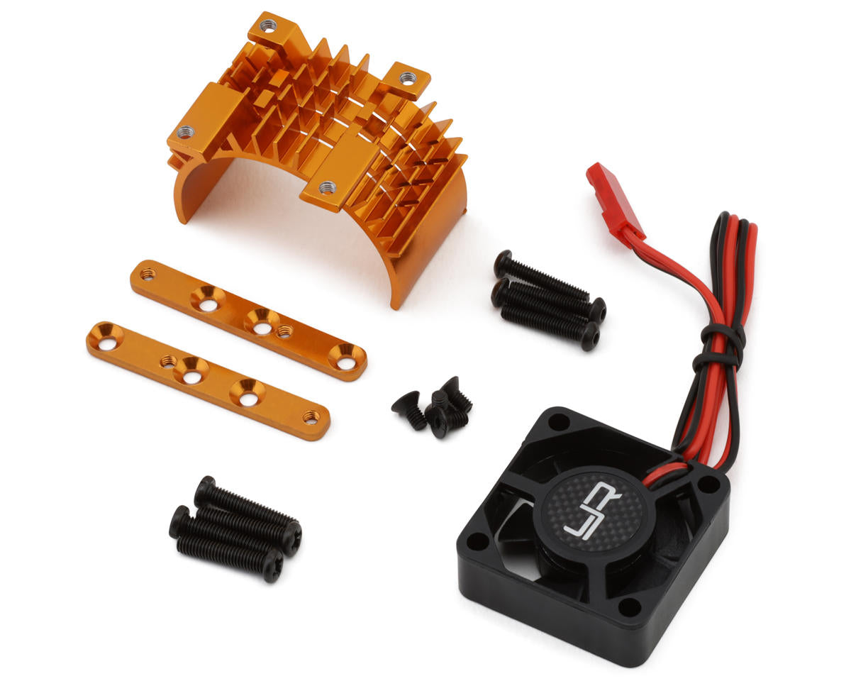 Yeah Racing 540/550 Aluminum Heat Sink w/30mm High Speed Tornado Fan Orange YA-0653OR