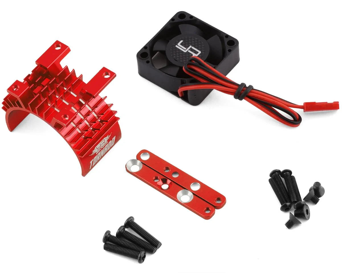 Yeah Racing 540/550 Aluminum Heat Sink w/30mm High Speed Tornado Fan Red YA-0653RD
