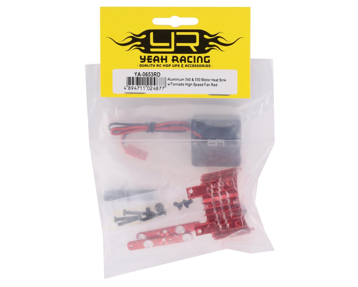 Yeah Racing 540/550 Aluminum Heat Sink w/30mm High Speed Tornado Fan Red YA-0653RD