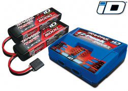 TRAXXAS Battery/charger completer pack (includes #2972 Dual iD charger (1), #2872X 5000mAh 11.1V 3-cell 25C LiPo iD® Battery (2)) 2990