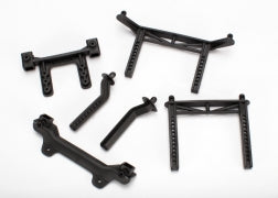 TRAXXAS Body mounts, front & rear/ body mount posts, front & rear (adjustable)/ 2.5x18mm screw pins (4) 3619