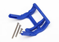 TRAXXAS Wheelie bar mount (1) / hardware (blue) 3677X