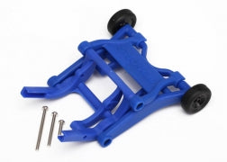 TRAXXAS Wheelie bar, assembled (blue) (fits Stampede®, Rustler®, Bandit series) 3678X