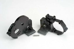 TRAXXAS Gearbox halves (l&r) (black) w/ idler gear shaft 3691