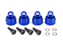 TRAXXAS Shock caps, aluminum (blue-anodized) (4) (fits all Ultra Shocks) 3767A