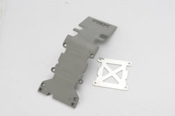 TRAXXAS T-MAXX Skidplate, rear plastic (grey)/ stainless steel plate 4938A