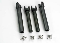 TRAXXAS Half shafts, long (Heavy-duty) (external-splined (2) & internal-splined (2))/ metal U-joints (4)  4951X