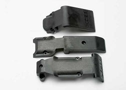 TRAXXAS Skid plate set, front (2 pieces, plastic)/ skid plate, rear (1 piece, plastic) 5337