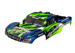 TRAXXAS Body, Slash® 2WD (also fits Slash® VXL & Slash® 4X4), green & blue (painted, decals applied) 5851G