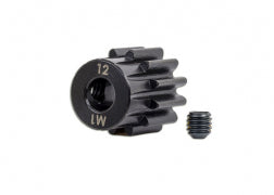Gear, 12-T pinion (machined, hardened steel) (1.0 metric pitch) (fits 5mm shaft)/ set screw 6482X