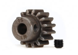 TRAXXAS Gear, 16-T pinion (1.0 metric pitch) (fits 5mm shaft)/ set screw (for use only with steel spur gears) 6489X