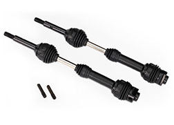 TRAXXAS Driveshafts, rear, steel-spline constant-velocity (complete assembly) (2) 6852R