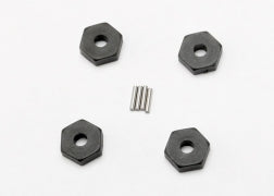 TRAXXAS Wheel hubs, hex (4)/ axle pins (1.5x8mm) (4) 7154