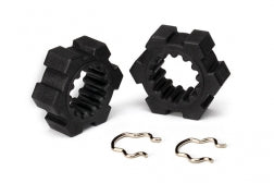 TRAXXAS Wheel hubs, hex (2)/ hex clips (2) 7756