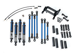 TRAXXAS Long Arm Lift Kit, TRX-4®, complete (includes blue powder coated links, blue-anodized shocks) 8140X
