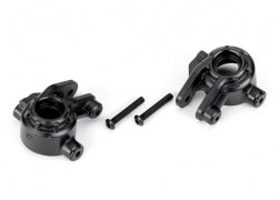 TRAXXAS Steering blocks, extreme heavy duty, black (left & right)/ 3x20mm BCS (2) (for use with #9080 upgrade kit) 9037