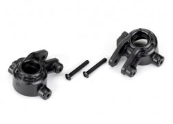 Traxxas Hoss/Rustler/Slash 4x4 Extreme Heavy Duty Steering Blocks (Black) (2) 9037