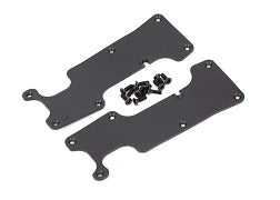 TRAXXAS Suspension arm covers, black, rear (left and right)/ 2.5x8 CCS (12) 9634