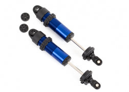 TRAXXAS Shocks, GT-Maxx®, long, aluminum (blue-anodized) (fully assembled w/o springs) (2) 9661