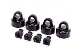 Shock caps, aluminum (black-anodized), GT-Maxx® shocks (4)/ spacers (4) (for Sledge®) 9664A